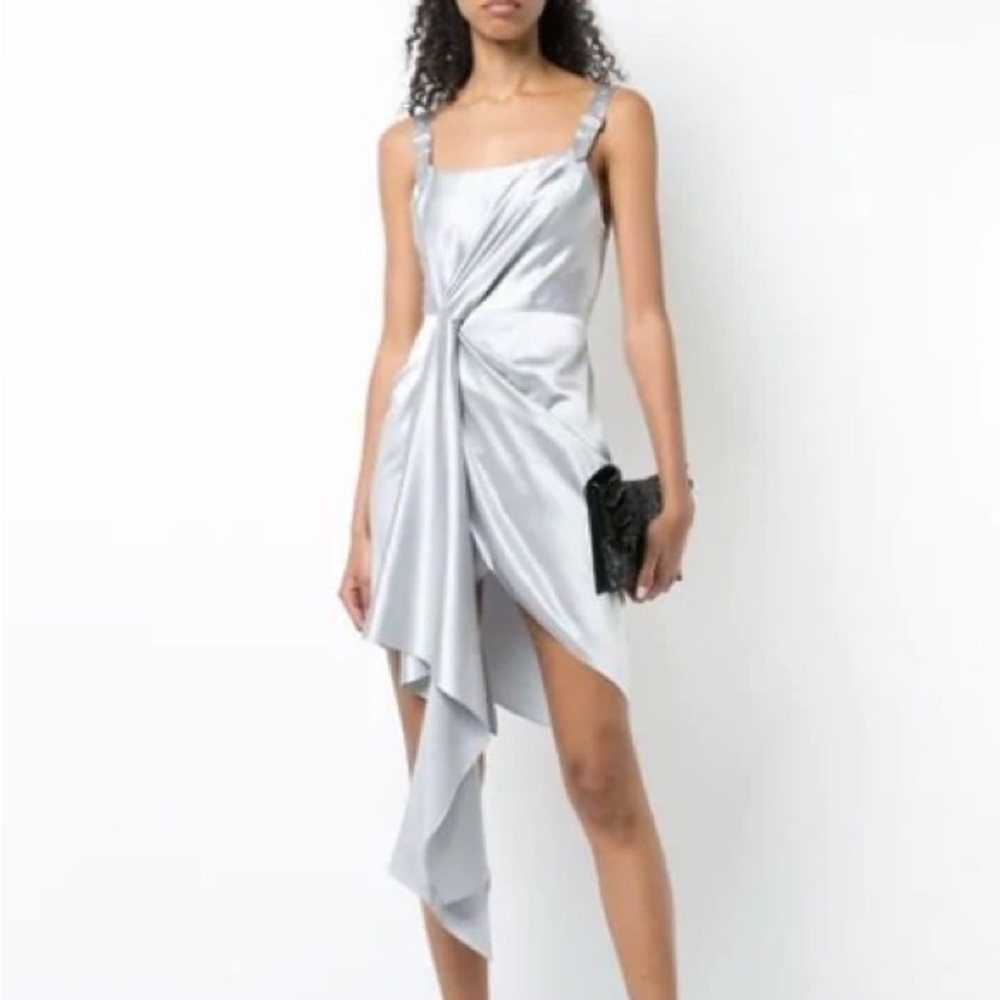 Fleur du Mal Silver Mini Dress